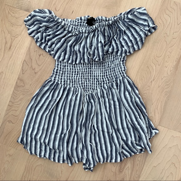 Blue Life Stripe Festival Romper Strapless - Picture 4 of 6